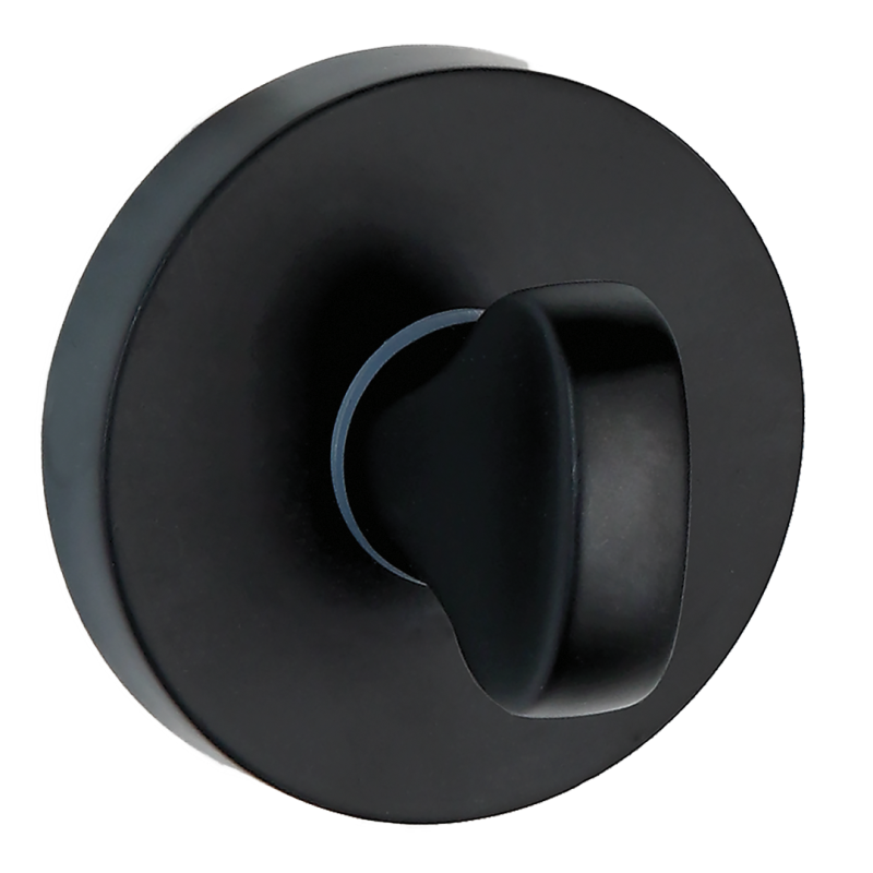 Elegancki czarny szyld WC okrągły – trwałość i styl dla Twoich drzwi!