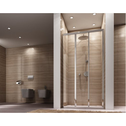 Eleganckie Drzwi Prysznicowe ALEX 120 cm - Chromowany Blask i Styl!