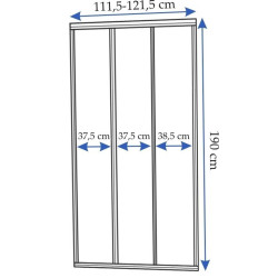 Eleganckie Drzwi Prysznicowe ALEX 120 cm - Chromowany Blask i Styl!