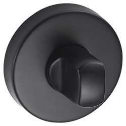 Elegancki Okrągły Szyld WC Czarny - Stalowa Klasa Dla Twoich Wnętrz