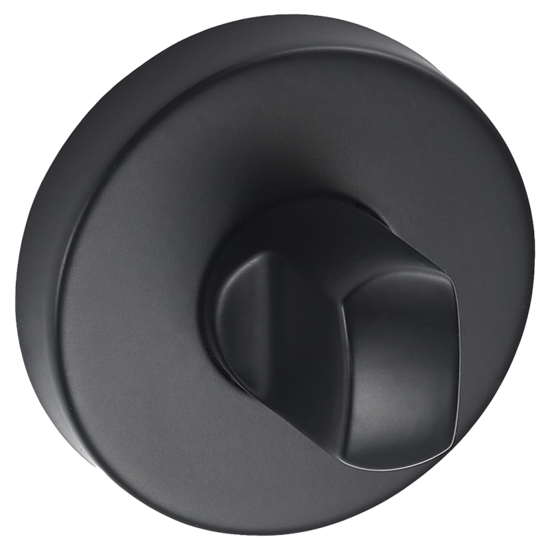 Elegancki Okrągły Szyld WC Czarny - Stalowa Klasa Dla Twoich Wnętrz