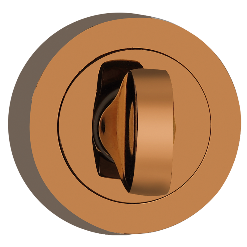 Miedziana Rozeta WC Okrągła 50x10 - Luksusowy Akcent do Wnętrza, Drzwi 38-45 mm