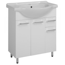 Elegancki Zestaw Łazienkowy Lupo z Szafką i Umywalką 75cm