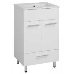 Kompletny zestaw łazienkowy Lupo 50 cm z szafką i umywalką – nowoczesny design!