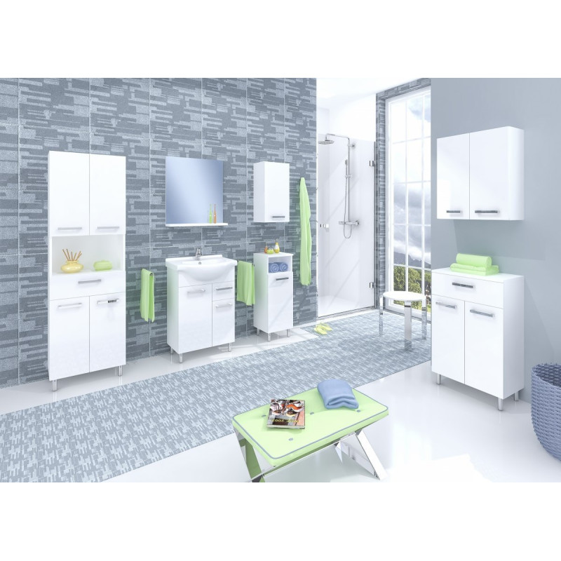 Elegancki Słupek Łazienkowy Lupo w Białym Połysku - Nowoczesny Design AM-LUC-120-07