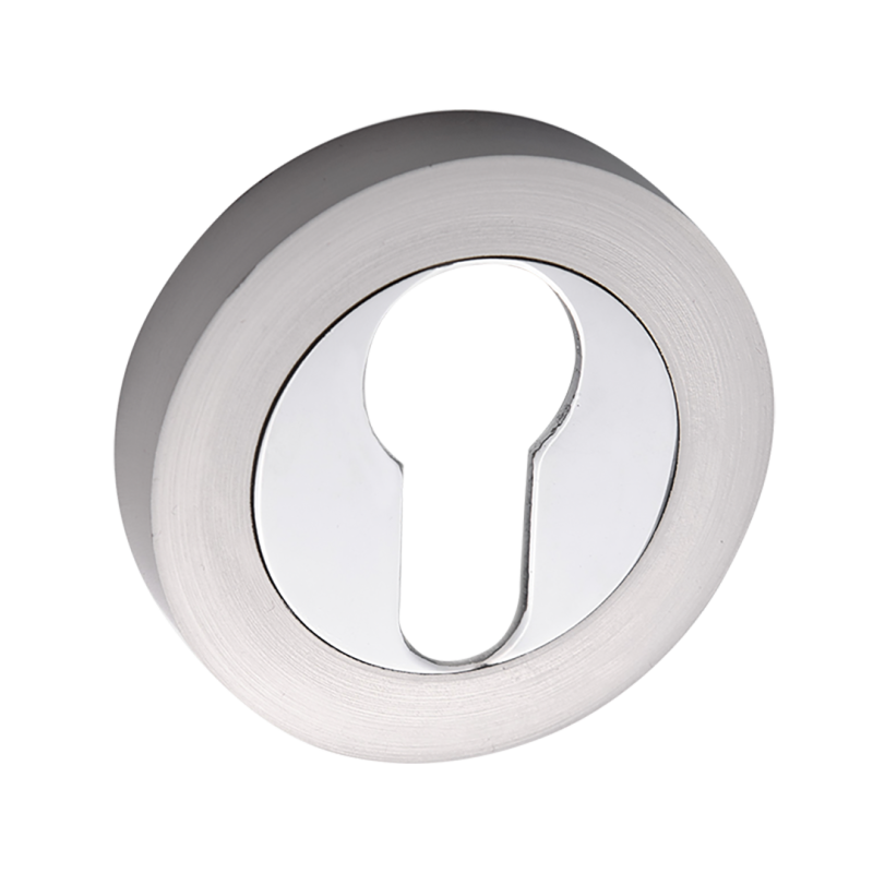 Elegancka Rozeta Satyna/Chrom na Drzwi Wewnętrzne 38-45mm