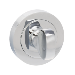 Chromowana Rozeta WC - Elegancka Osłona do Wewnętrznych Drzwi!