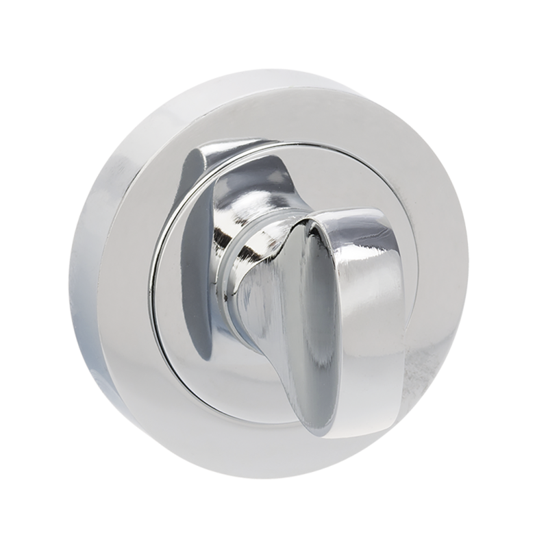 Chromowana Rozeta WC - Elegancka Osłona do Wewnętrznych Drzwi!