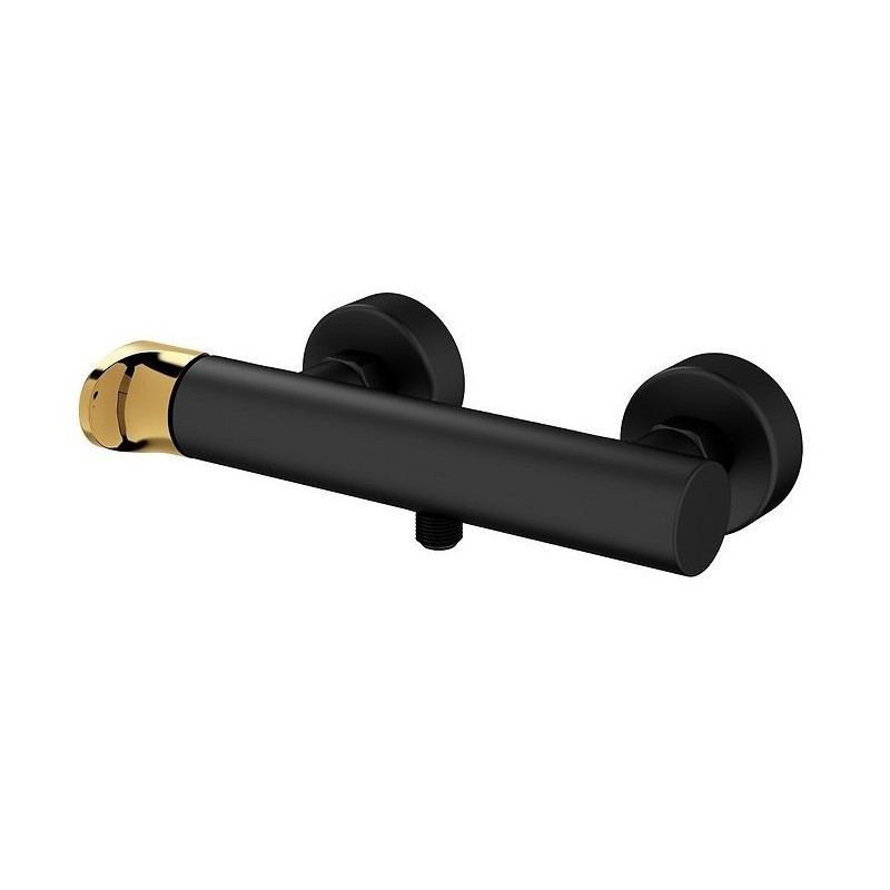 Elegancka czarna bateria natryskowa Inverto z podwójnym mieszaczem - S951-290