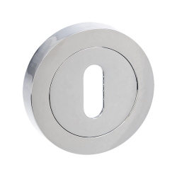 Chromowany Szyld Elegancji - Okrągły Na Klucz Do Drzwi 38-45 mm - Stylowy Błyskawiczny Montaż