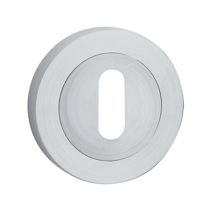 Elegancka satynowa rozetka do klucza - stylowy okrągły szyld do drzwi wewnętrznych