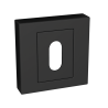 Nowoczesna Czarna Kwadratowa Roseta do Drzwi - Elegancja i Bezpieczeństwo w Jednym!