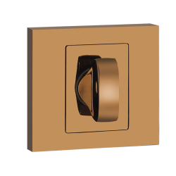 Elegancki Kwadratowy Szyld WC Miedziany - Idealny do Wewnętrznych Drzwi 38-45 mm