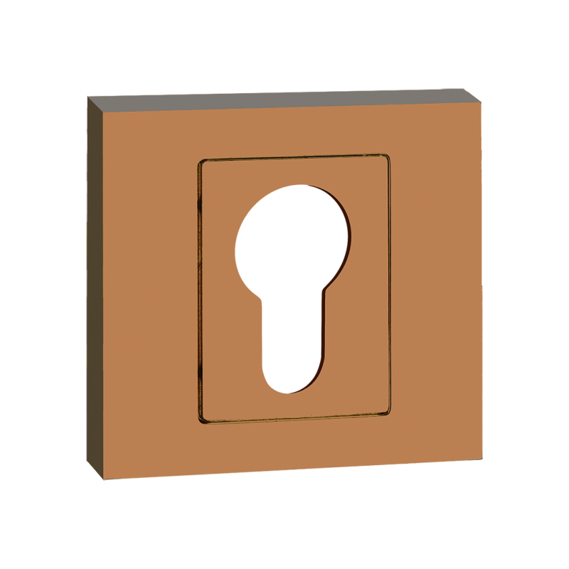 Elegancki kwadratowy szyld miedziany – nowoczesna ochrona Twoich drzwi!