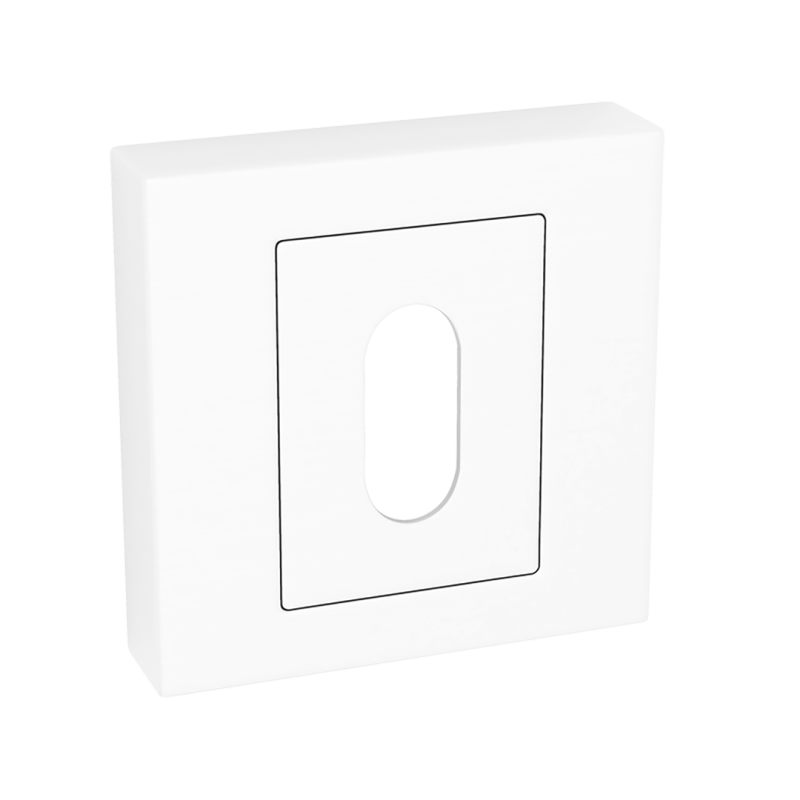 Kwadratowy Szyld Wewnętrzny Elegance – Nowoczesne Białe Wykończenie 55x55 mm