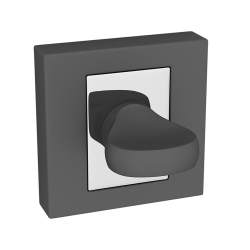 Elegancka Rozeta WC Grafit/Chrom 55x55 mm - Styl i Funkcjonalność w Jednym!