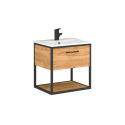 Stylowy Zestaw Modus Alfa: Szafka 50 cm z Umywalką - Nowoczesność i Elegancja