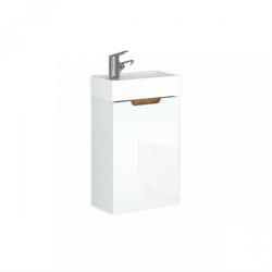 Szafka Wisząca z Umywalką 40 cm SITA - Elegancja i Styl w Bieli Połysk!