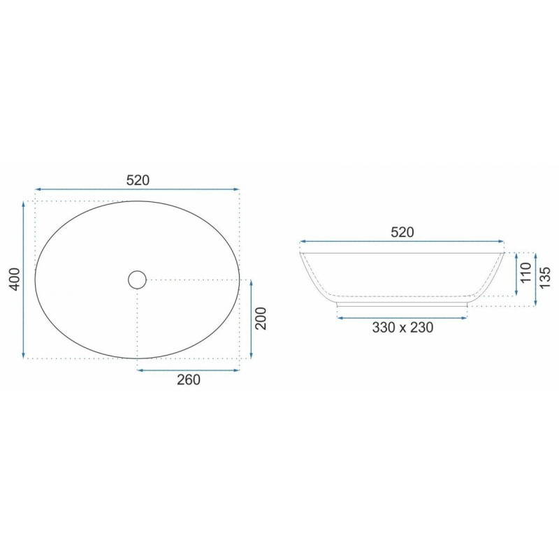 Ekskluzywna Umywalka Nablatowa Margot - Królewski Design w Błękicie i Złocie