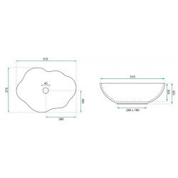 Luksusowa Umywalka Pearl z Złotą Krawędzią - Elegancja na Każdy Blat