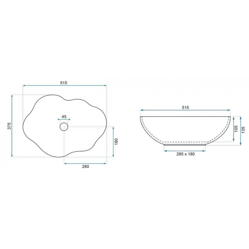 Luksusowa Umywalka Pearl z Złotą Krawędzią - Elegancja na Każdy Blat
