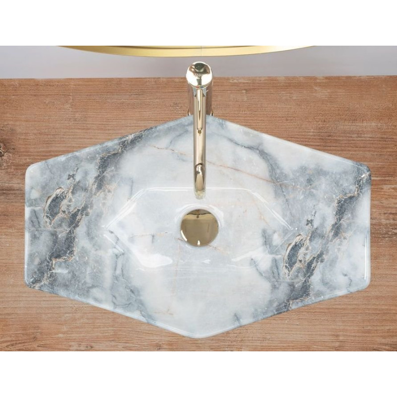 Luksusowa Umywalka Vegas z Granitu – Błysk i Styl na Twojej Łazienkowej Toaletce!