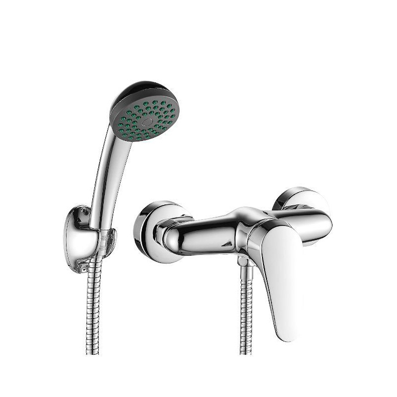 Oris Elegance: Chromowana Bateria Ścienna z Zestawem Natryskowym - Styl i Jakość