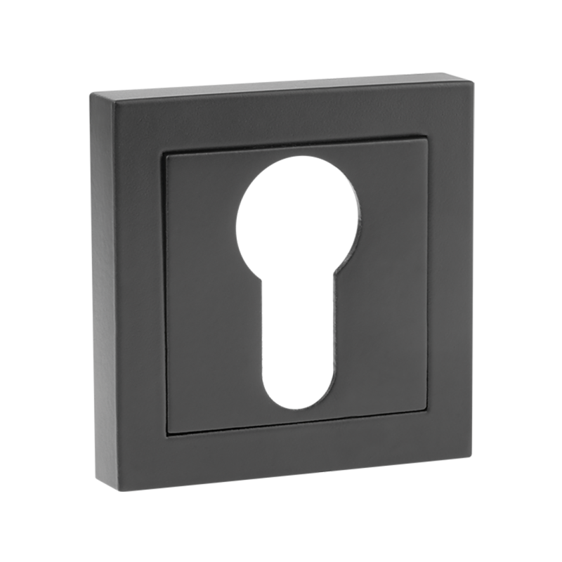 Szykowna Rozeta Łazienkowa WC - Kwadratowy Szyld Wewnętrzny 52x52, Czarne Wykończenie