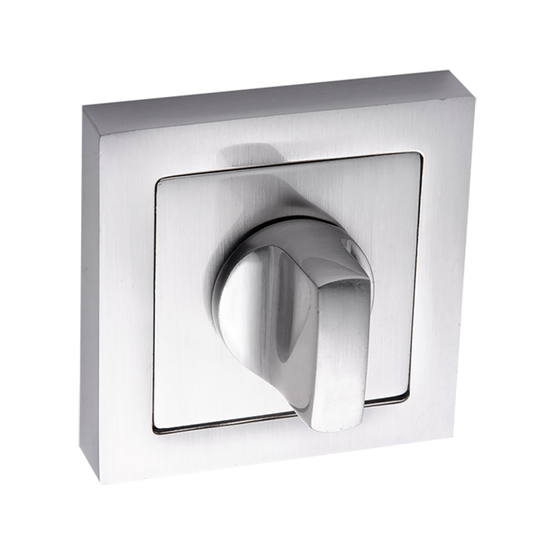 Elegancka kwadratowa rozeta WC, satynowa, szybki montaż, doskonała do wnętrz!