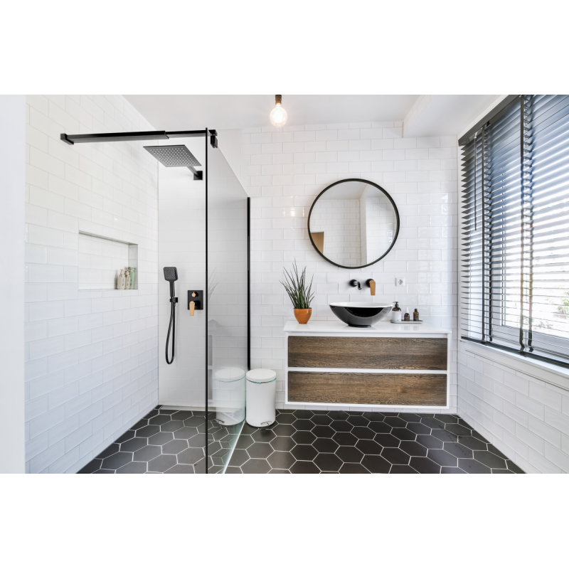 Ekskluzywny zestaw prysznicowy Midnight z baterią podtynkową 2-funkcyjną BS-35-014