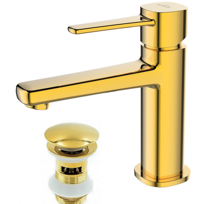 Zestaw Glamour: Złota bateria z deszczownicą do łazienki luksusowej.