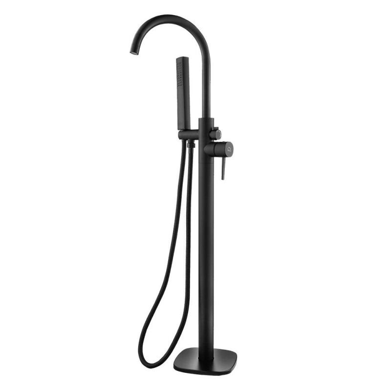 Czarna Wolnostojąca Bateria Wannowa Pola - Styl i Elegancja