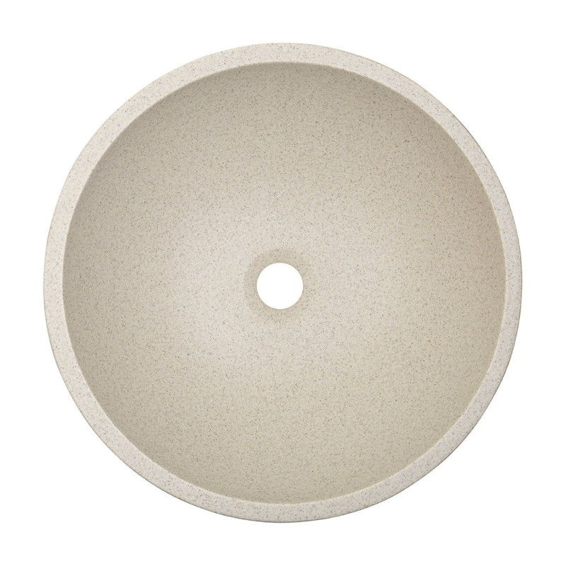 Laveo Amber umywalka nablatowa granitowa beż