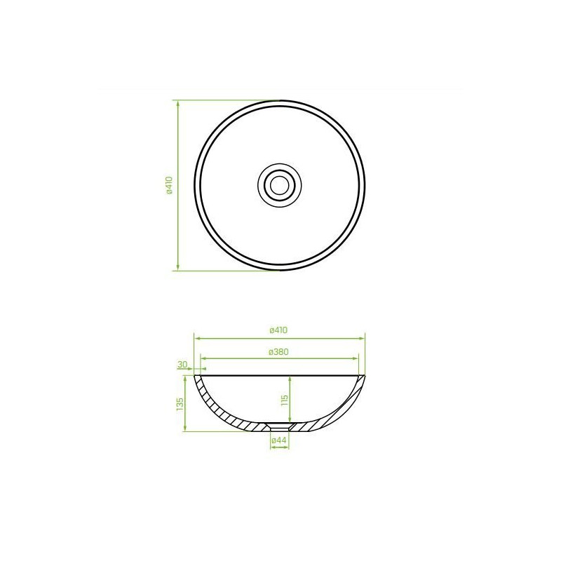 Laveo Amber umywalka nablatowa granitowa beż
