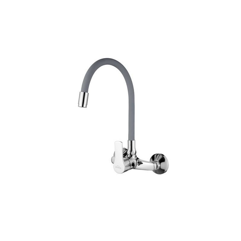 Elegancka bateria ścienna Verso w modnym odcieniu szarym - styl i funkcjonalność