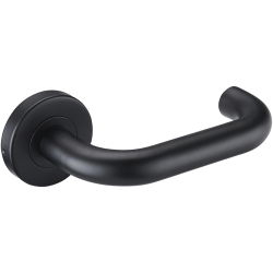 Stylowa klamka LAGOS do drzwi wewnętrznych, czarna stal - solidny wybór dla stylowych wnętrz