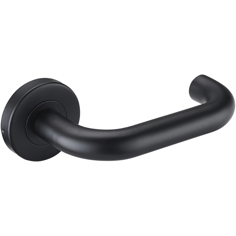 Stylowa klamka LAGOS do drzwi wewnętrznych, czarna stal - solidny wybór dla stylowych wnętrz