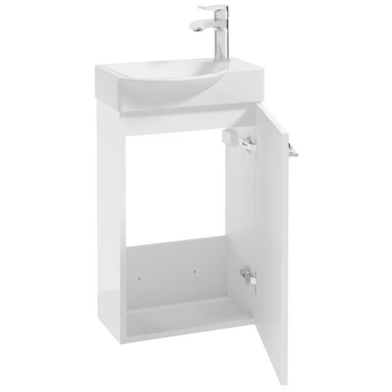 Nowoczesna Szafka z Umywalką METRO z Chromowanym Uchwytem - Styl i Wygoda w Twojej Łazience