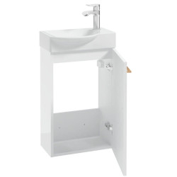 Elegancka szafka z umywalką METRO SYSTEM D40 z uchwytem w kolorze różowego złota