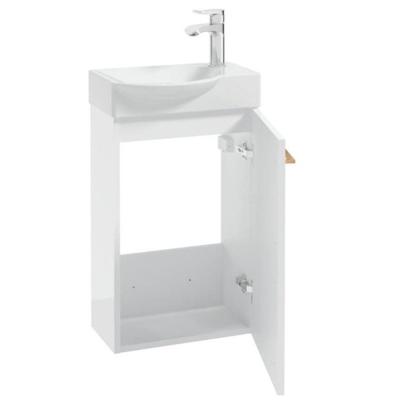 Elegancka szafka z umywalką METRO SYSTEM D40 z uchwytem w kolorze różowego złota