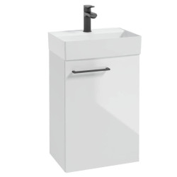 Elegancka Szafka z Umywalką METRO SYSTEM D45, Nowoczesny Design, Czarny Uchwyt