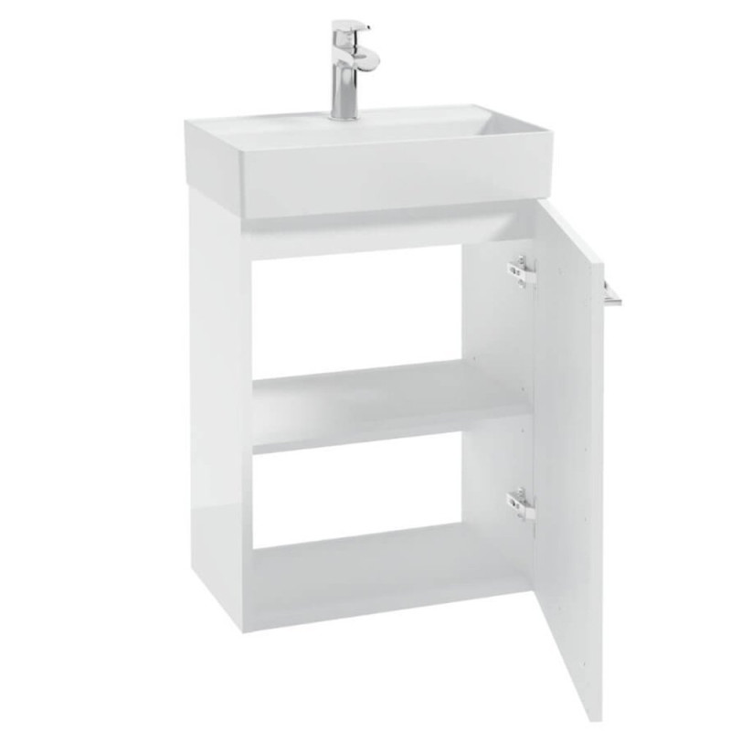 Funkcjonalna Szafka z Umywalką METRO SYSTEM D50 z Chromowanym Uchwyt👈 Idealny Wybór!