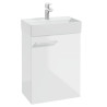 Nowoczesna szafka METRO SYSTEM z umywalką, białe wykończenie, trwały uchwyt