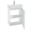 Nowoczesna szafka METRO SYSTEM z umywalką, białe wykończenie, trwały uchwyt