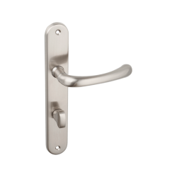 Stylowa Klamka WC Satyna na Szyldzie Długim - Ekonomia i Styl dla Twojego Wnętrza!