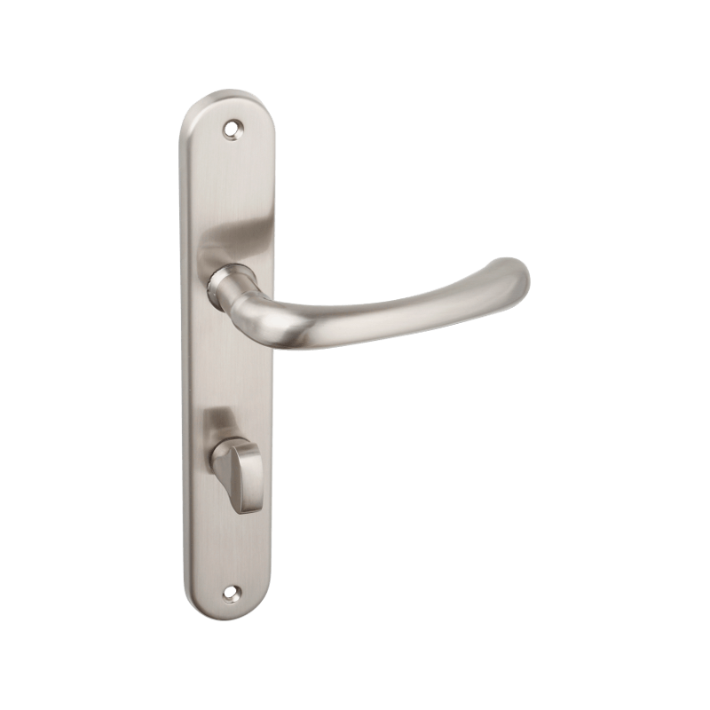 Stylowa Klamka WC Satyna na Szyldzie Długim - Ekonomia i Styl dla Twojego Wnętrza!