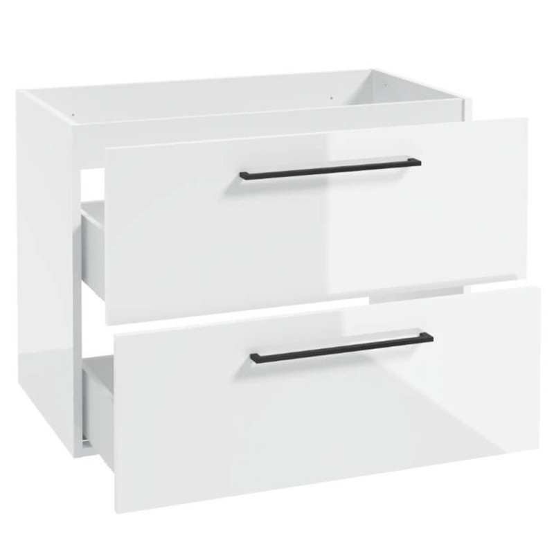 Nowoczesna Szafka Wisząca METRO SYSTEM B80 z Czarnymi Uchwytami - Styl i Funkcjonalność