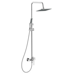 Luksusowa Kolumna Natryskowa PINAR z Deszczownią i Antykamieniem, Chromowana Elegancja