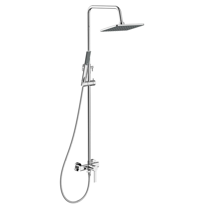 Luksusowa Kolumna Natryskowa PINAR z Deszczownią i Antykamieniem, Chromowana Elegancja