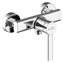 Laveo Pinar bateria natryskowa ścienna chrom